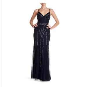 Marina Embellished V-Neck Gown
